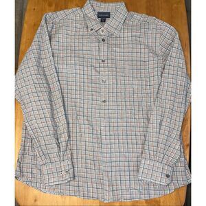 Scott Barber Mens XL Long Sleeve Button Down‎ Plaid Checkered Cotton Shirt